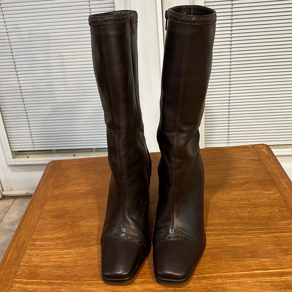 NATURALIZER  Women’s Boots  LEATHER Size 7W  color Brown Heels 3.5” - Picture 3 of 16